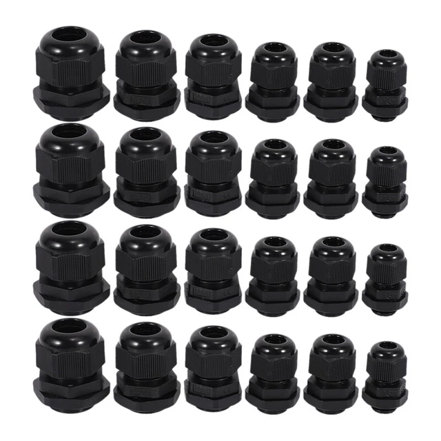 24 pz giunti ghiandola cavo regolabili in plastica 3,5 - 13 mm, PG7, PG9, PG11, PG B6W6