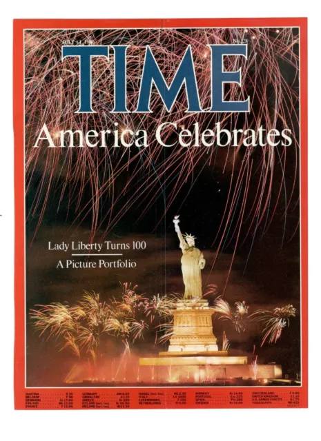 Statue Of Liberty 100 Years 1986 Time Cover Original 1 Page