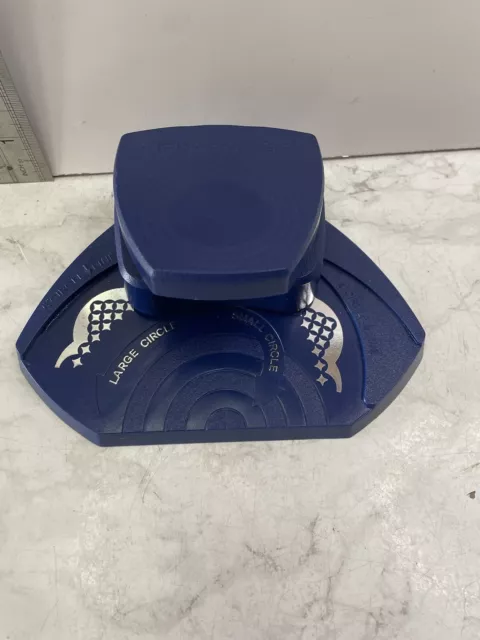 Herramienta de elaboración azul cortador de papel perforado borde redondo Fiskars envío gratuito