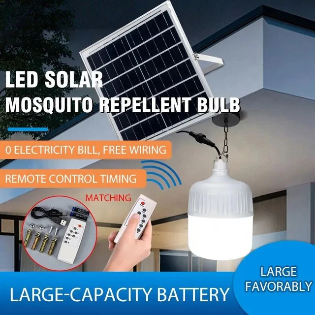 Portable Solar Panel Powered LED Lights Bulb Light Tent Lamp Camping Out/Indoor