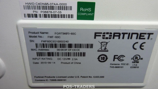 Firewall Fortinet Fortigate FG-60D Con Adattatore Dispositivo Di Sicurezza Di - Foto 5