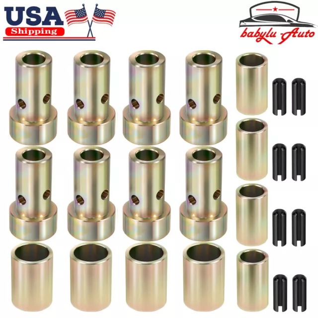 4 Pairs Cat 1 Quick Hitch Adapter Bushing Kit for Category 1 Tractors TK-95029