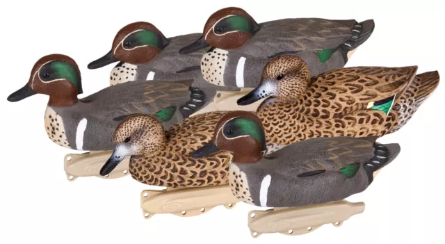 Flambeau Outdoors, 8015SUV Green Wing Teal, 10.5 inch, Waterfowl Decoy, 6 Pack,