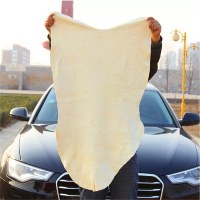 Natural Chamois Leather Car Cleaning Cloths Washing Suede Absorbent TowelR-ca