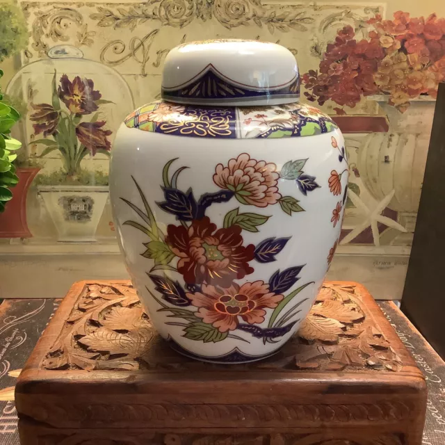 Vintage Fred Roberts Co/San Francisco~Ginger Jar/Imari Style~6”H~FREE SHIPPING~