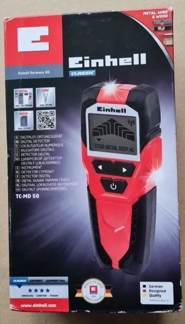 Einhell Digital Detector TC-MD 50 Detect Metal, Wood, Cabling Battery Powered