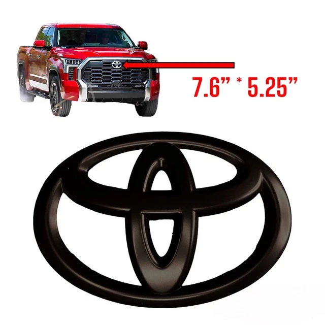 Dark Smoke Front Overlay Decal Emblem For 2018-2023 Toyota Tundra - Gray Vinyl