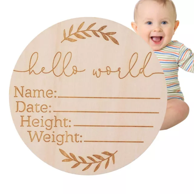 Newborn Announcement Sign for Hospital Wooden Baby Birth Announcement Sign