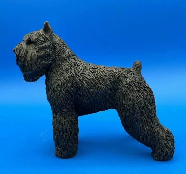 Tony Acevedo Signed Cold Cast Bronze Figurine Of A  Bouvier Des Flandres Dog
