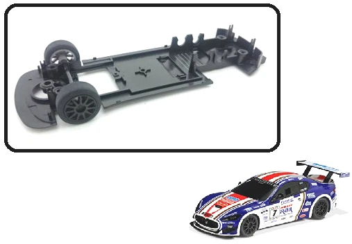 SCALEXTRIC W10474 UNDERPAN Chassis Front Wheels Tyres Axle For Maserati ...