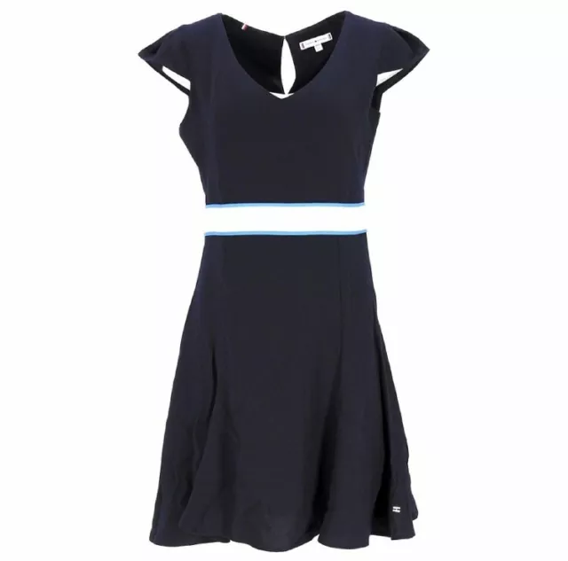 Tommy Hilfiger Womans Short Sleeve Skater Dress   Navy Blue   Size 10/EU38