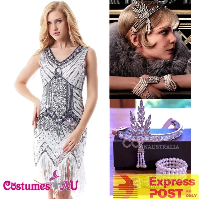 Forum Novelties Women's Roaring 20's Sassy In Sequins Costume Flapper Dress, Purple, X-Small/Small - Foto 5