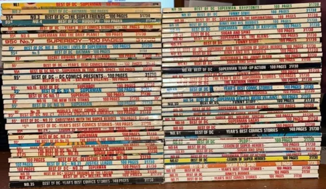 BEST OF DC Blue Ribbon Digest LOT# 1-71 COMPLETE HG RUN (1979-1986) / NM- to NM+