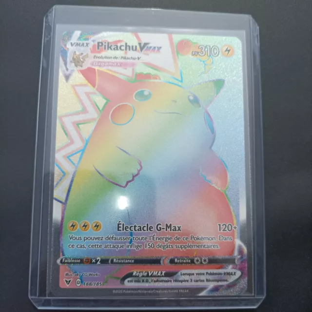 Carte pok mon pikachu vmax rainbow 188 185 voltage clatant
