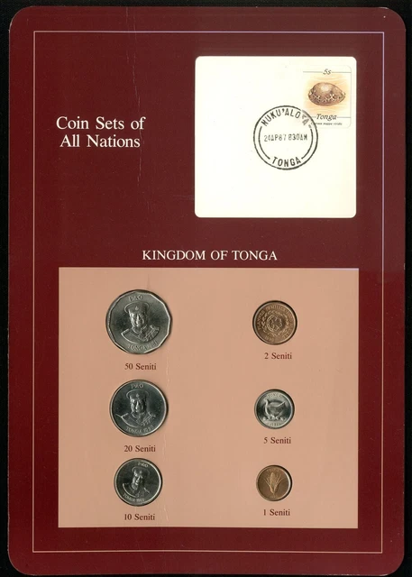 Tonga: Coin Sets of All Nations 1981-1990 - UNC
