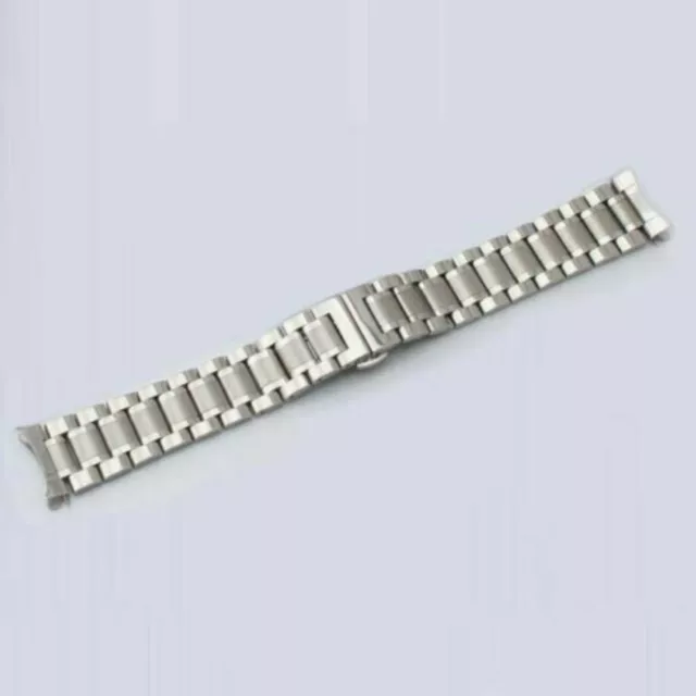 Stainless Steel Watch Band Lock Bracelet Women Men Metal Wristband Replacement