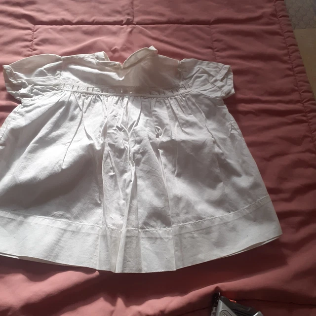 Robe Ancienne Années 1950 Pour Poupée Bru Jumeau - Dessous De Robe Coton 35 Cm