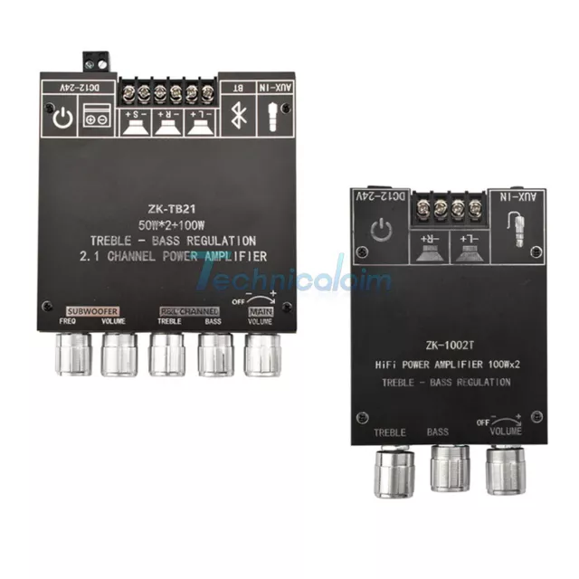 ZK-1002T / ZK-TB21 Bluetooth5.0 Audio Power Amplifier Module 100W*2 / 50W*2+100W
