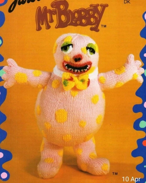 MR BLOBBY DK Toy Knitting Pattern approx height 35cm £1.55 PicClick UK