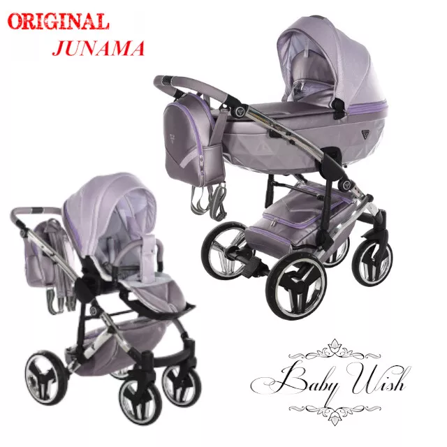 JUNAMA DOLCE V2 BABY STROLLER EXCLUSIVE PRAM 2in1 CARRYCOT + PUSHCHAIR