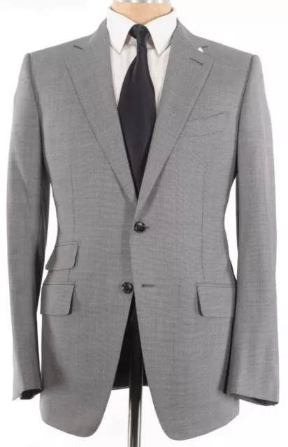 Tom Ford NWT Sport Coat Size 44L In Black & Light Gray Melange Wool O'Connor