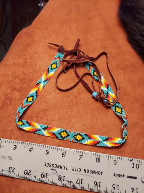 Handmade Beaded Hatband, Slim