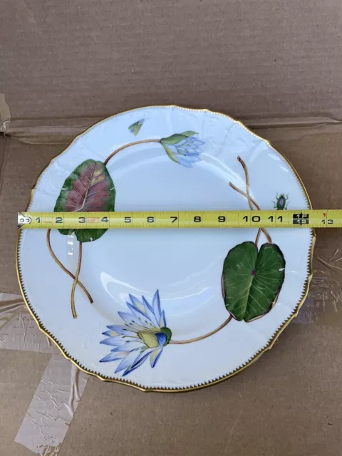 Anna Weatherley Porcelain Seascape Waterlily Round Platter Store Display 12 1/2"