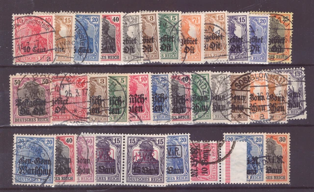 Prophila Collection – 10 Verschiedene Briefmarken: Deutsche Besetzung Im 1. Weltkrieg (Sammler)