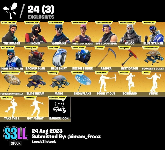 Compte Fortnite Rare - Créé Depuis La Saison Du Chevalier Noir - Neuf - Multiplateforme