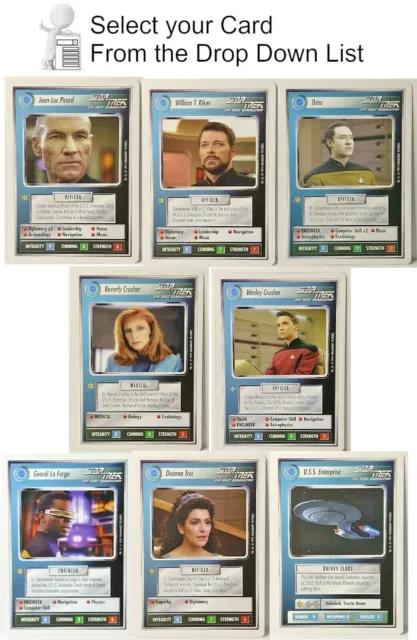1994 Star Trek: Next Generation CCG White Border "Rare" Cards-Your Choice of 35+