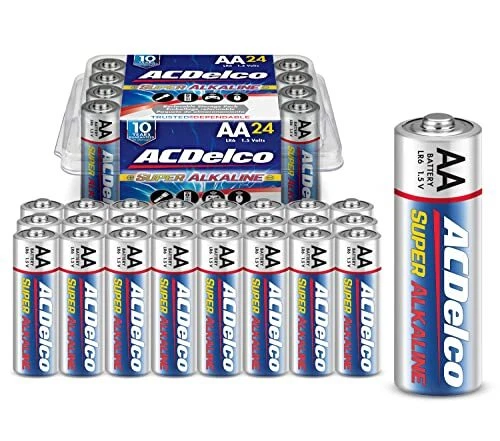 ACDelco 24-Count AA Batteries, Maximum Power Super Alkaline Battery, 10-Year ...