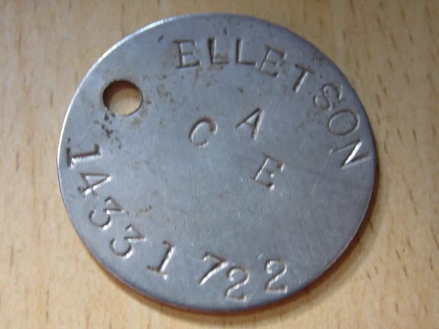 WW2 RELIC DOGTAG ww2 RAC RTR Recce Replacement from GSC - ELLETSON 722 ...