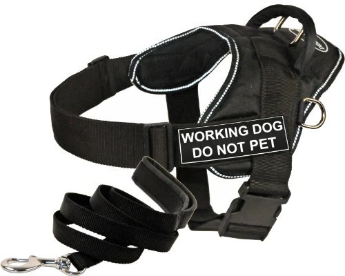 Dean and Tyler Bundle - DT Fun Works Harness Working Dog Do Not Pet Reflectiv...