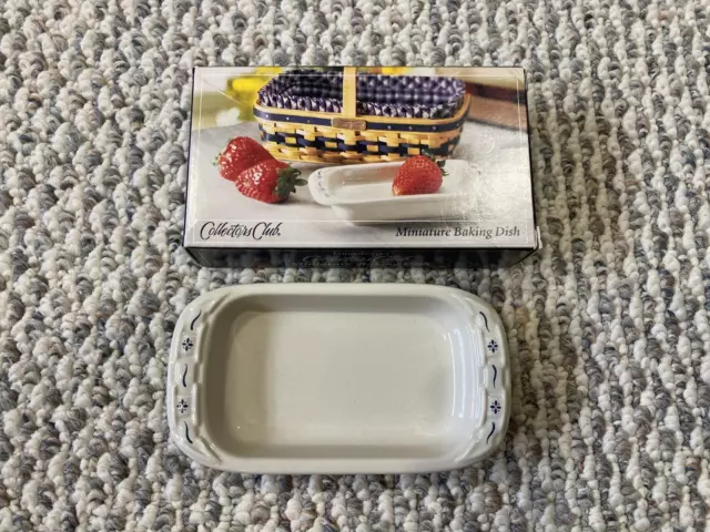 Longaberger Collectors Club Miniature 9x13 Pottery Baking Dish #37974 NIB MINT