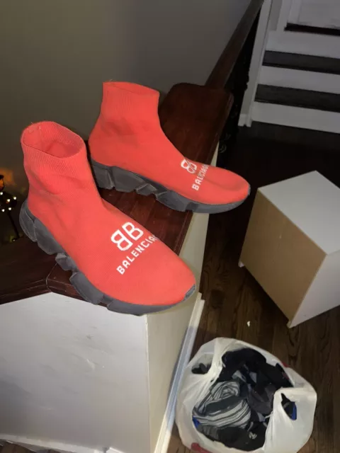 Size 8 - Balenciaga Speed Recycled Red Black