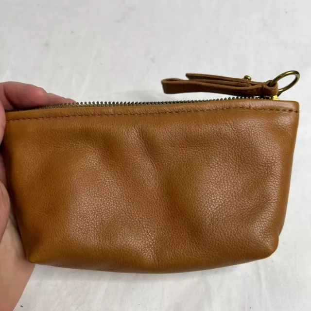 Madewell Womens $35 The Piazza Zip Pouch Timber Beam Brown NI339 D2 3