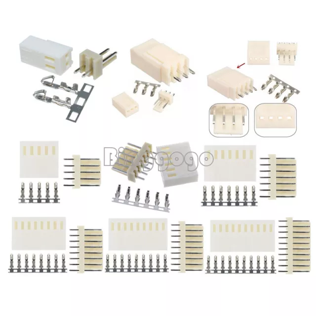 10PCS 2P/3P/4P/5P/6P/8P KF2510 2.54mm Pin Header+Terminal+Housing Connector Kit