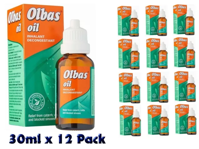 Olbas Oil Inhalant Decongestant 30ml - 12 Pack Expiry 11-2025