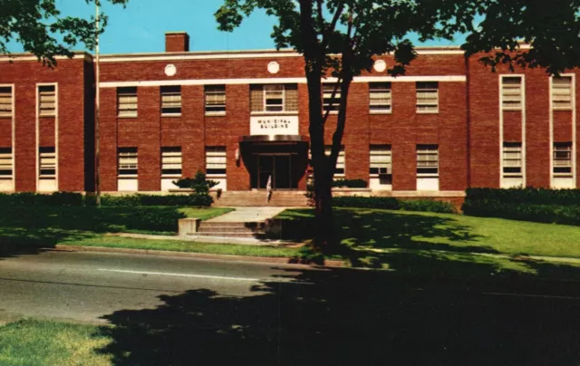 Postcard OH Ashland Municipal Building Claremont Ave 1963 Vintage PC H5916