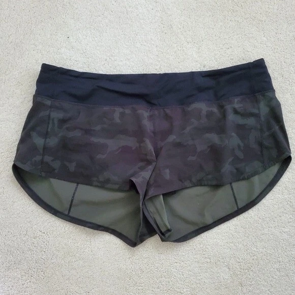 LULULEMON SPEED UP Short *2.5Incognito Camo Multi Gator Green