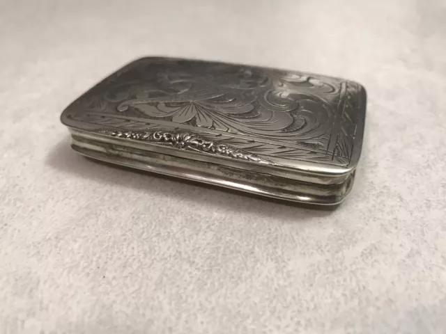 Antico portasigarette cesellato inciso in argento Marcato 800 Cigarette Case 2