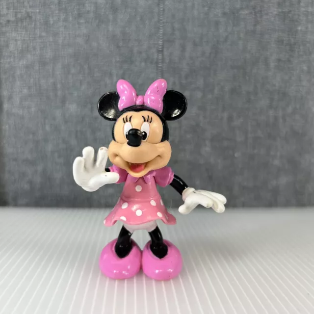Walt Disney Minnie Mouse PVC Figure Figurine Cake Topper 3” Inch Pink Dress