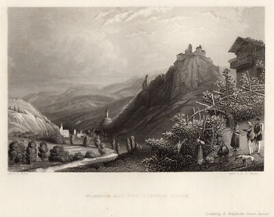 Adige Klausen Trentino Alto Adige Originale Incisione Acciaio Payne 1840 