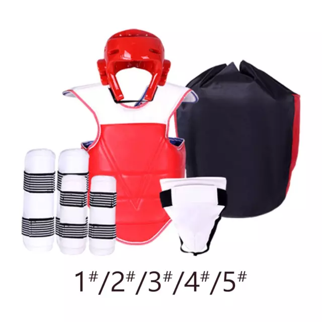 5 Pieces Taekwondo Protective Gear Full Protection for Grappling MMA Sanda