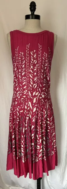 Nic + Zoe Sleeveless Pink Fit & Flare Knit Dress Womens XL