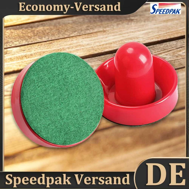 UN3F 2Pcs 75mm Air Hockey Tisch Filz Pusher mit 2 Stück 63mm Puck Mallet Goalies