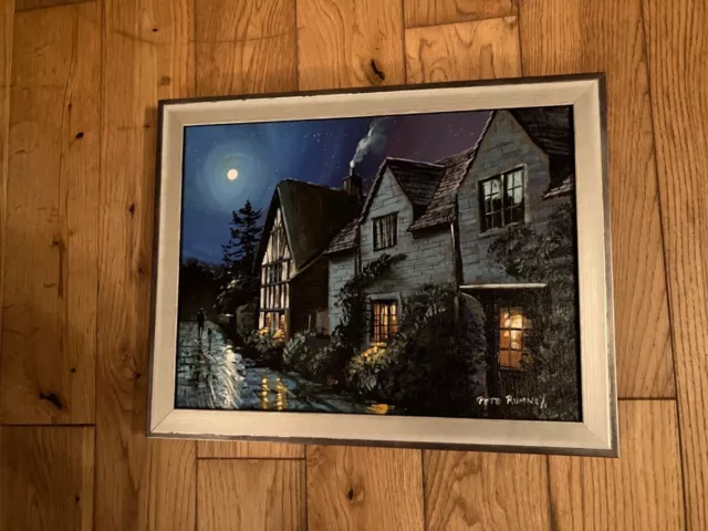 Pete Rumney Art Original A Wander in the Moonlight 16 by 12 inch