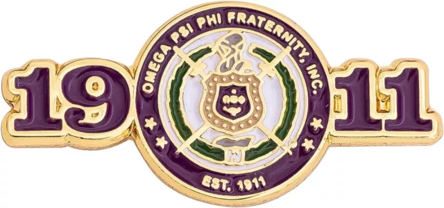 Omega Psi Phi Lapel Pins Fraternity Divine 9 Logo Enamel Made of Metal (Pin H)