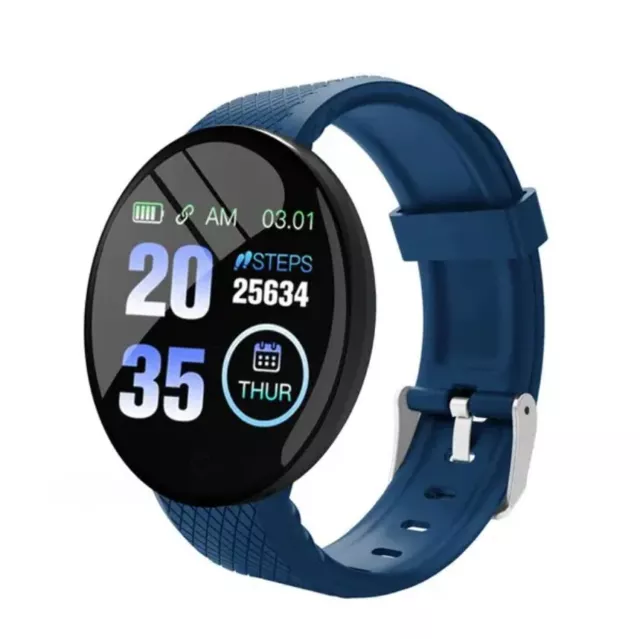 Montre Connectée De Sport Bleu-Chargement USB - App Pour Smartphone