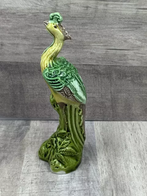Antique Qing / Early Republic Chinese Export Porcelain Glazed Phoenix Bird 4.5”